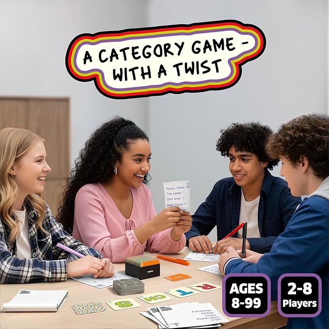 Skillmatics Board & Card Game - First to 5, Category Game with a Twist, Quick Thinking, Perfect for Parties, Christmas, Family Game Nights, Gifts for Kids, Teens, Adults, Ages 8, 9, 10 & Up