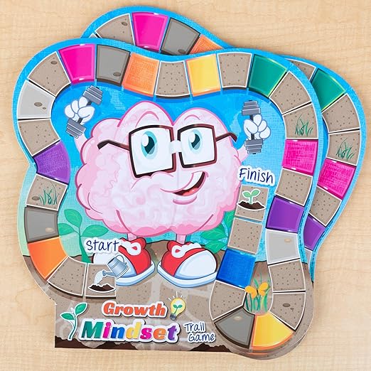 Really Good Stuff Growth Mindset Trail Game, Mindful Activities & Excercises to Grow Emotional Strength, Promote Growth Mindset, Focus, & Well Being
