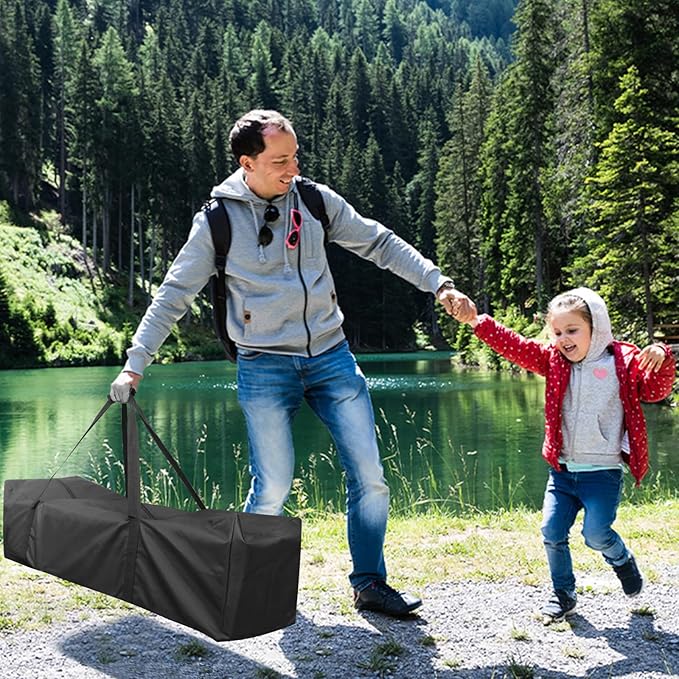 INFANZIA 50inch Sports Duffel Travel Bag, 138L Extra Large Duffel Luggage Bag with Upgrade Zipper, Water Resistant & Foldable Equipment Storage Bag for Camping Tent Tripod Fishing, 2PCS