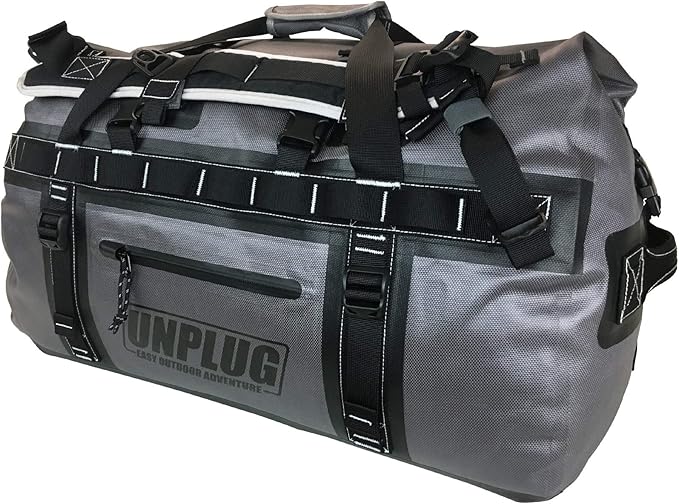 UNPLUG Ultimate Adventure Bag | 1680D Heavy Duty Waterproof Bag | Large Travel Duffle Bag which can be Used for Camping, Motorcycling, Boating, or Hunting