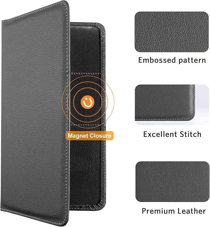 CoBak Car Registration and Insurance Holder - Vehicle Glove Box Car Organizer,Auto Truck Comparment Accessories Case with Magnetic Closure for Essential Document,Driver License,Cards