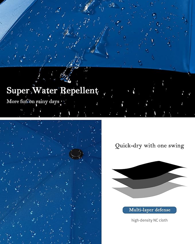 Windproof Travel Umbrella, Automatic Folding Compact Lightweight Umbrella for Women & Men, Durable and Portable, Fits Easily in Purse or Backpack