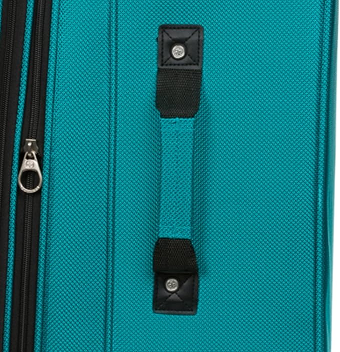 SwissGear Sion Softside Expandable Luggage, Teal, Checked-Large 29-Inch