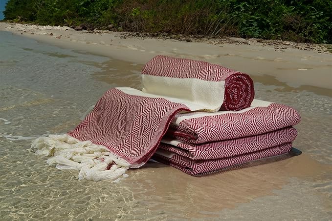 40x70 Personalized Beach Towel - Bachelorette, Bridesmaid & Wedding Gift, Home Decor - Red