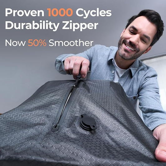 Classic Series Vacuum Bags for Travel Luggage with Wireless Pump, Compression Bags for Carry On Suitcases and Backpack, Vacuum Seal Packing cube for Cloth Packing (1PC + PUMP)