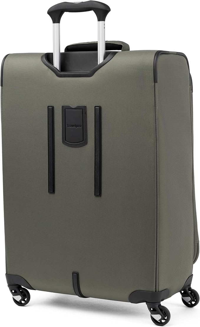 Travelpro Maxlite 5 Softside Expandable Checked Luggage with Spinner Wheels, Lightweight, 25-Inch — Slate Green