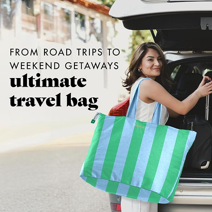 Fit & Fresh Large Beach Bag for Women - Extra Large Travel Tote With Pockets