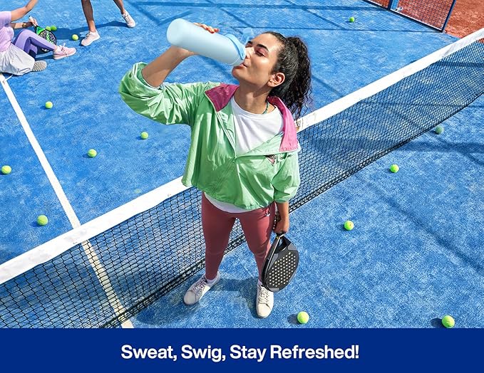 POWCAN 26 oz Insulated Water Bottle with 2-in-1 Straw and Spout Lid, Keep Cold 24H, Leak-Proof, Fits in Car Cup Holder, Stainless Steel Water Bottle for Sports, Trip, Gym, and School (Twilight Night)