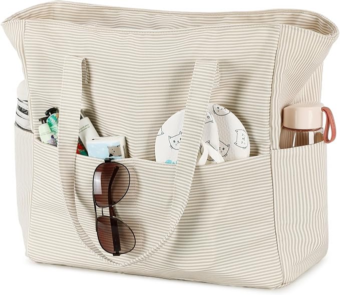 Bluboon Waterproof Beach Tote Pool Bags for Women Ladies Extra Large Carry On Bag With Wet Compartment for Weekender Travel