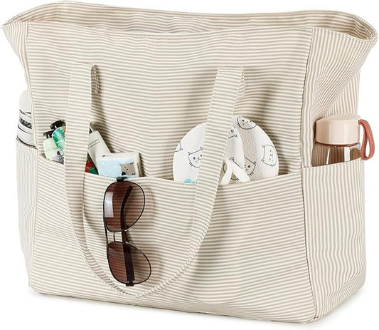 Bluboon Waterproof Beach Tote Pool Bags for Women Ladies Extra Large Carry On Bag With Wet Compartment for Weekender Travel