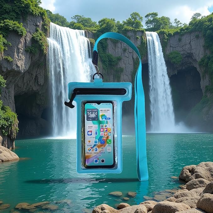 Waterproof Phone Pouch, Waterproof Phone Case, for iPhone 17 16 15 14 Pro Max，IPX8 Waterproof Rating, airtight Zipper Seal