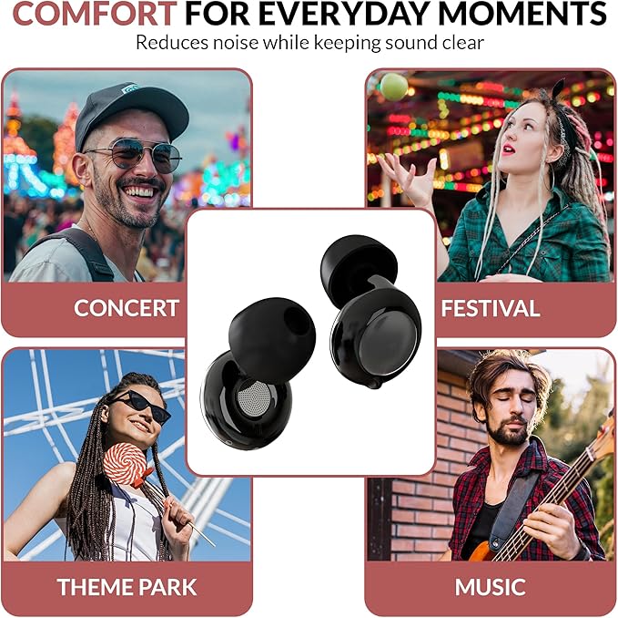 360 RELIEF OSonic Adjustable Ear Plugs – 3 Noise Relief Modes for Everyday Control, Reusable Earplugs for Concerts, Festivals, Travel & Social Settings with Carry Case
