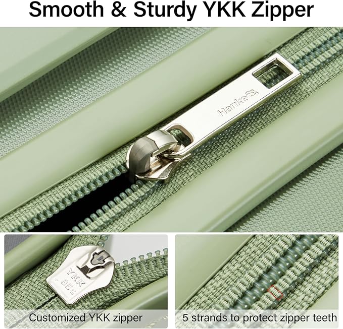 Hanke Luggage Sets 2 Piece with Spinner Wheels, 20/28 Inch Hard Shell Suitcases Set TSA Approved Luggage Travel Rolling Large Luggage(Bamboo Green)