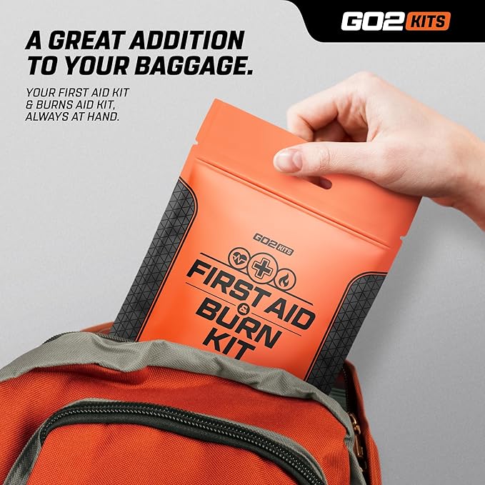 Advanced First Aid & Burn Kit, Comprehensive Burn First Aid Kit with Dressings, Burn Cream & Gauze, Portable First Aid Kit for Home, Office, Car & Travel, 5-Pack (BK35)