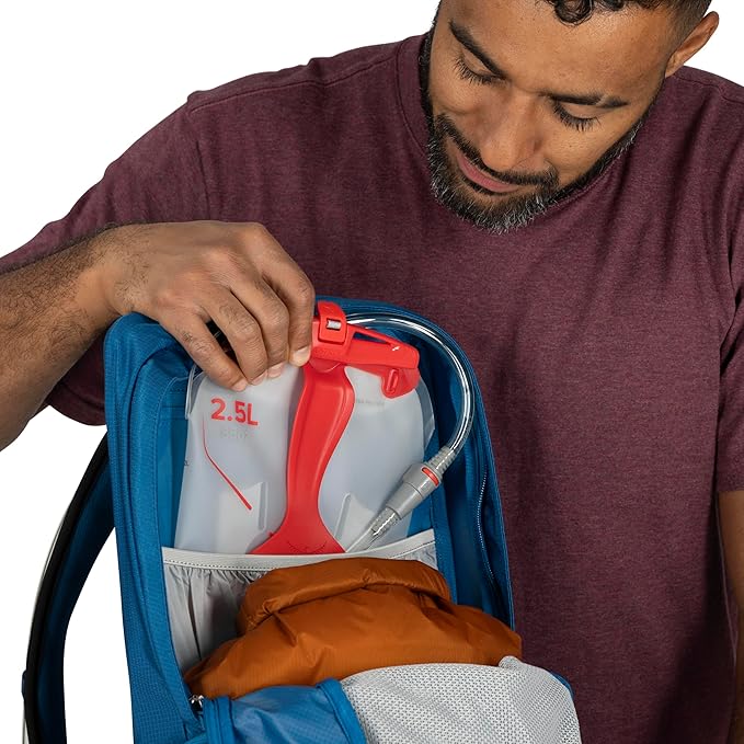 Osprey Talon 11L Men's Lightweight Hiking Backpack - Small Daypack for Travel & Camping, Scoria Blue/Night Shift