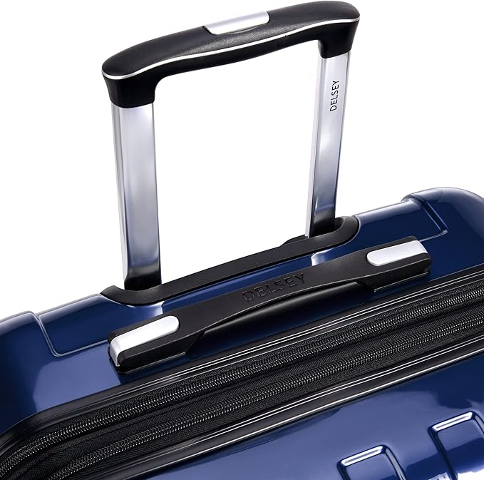 DELSEY PARIS Helium Aero Hardside Expandable Luggage with Spinner Wheels, Blue Cobalt, Checked-Medium 24 Inch