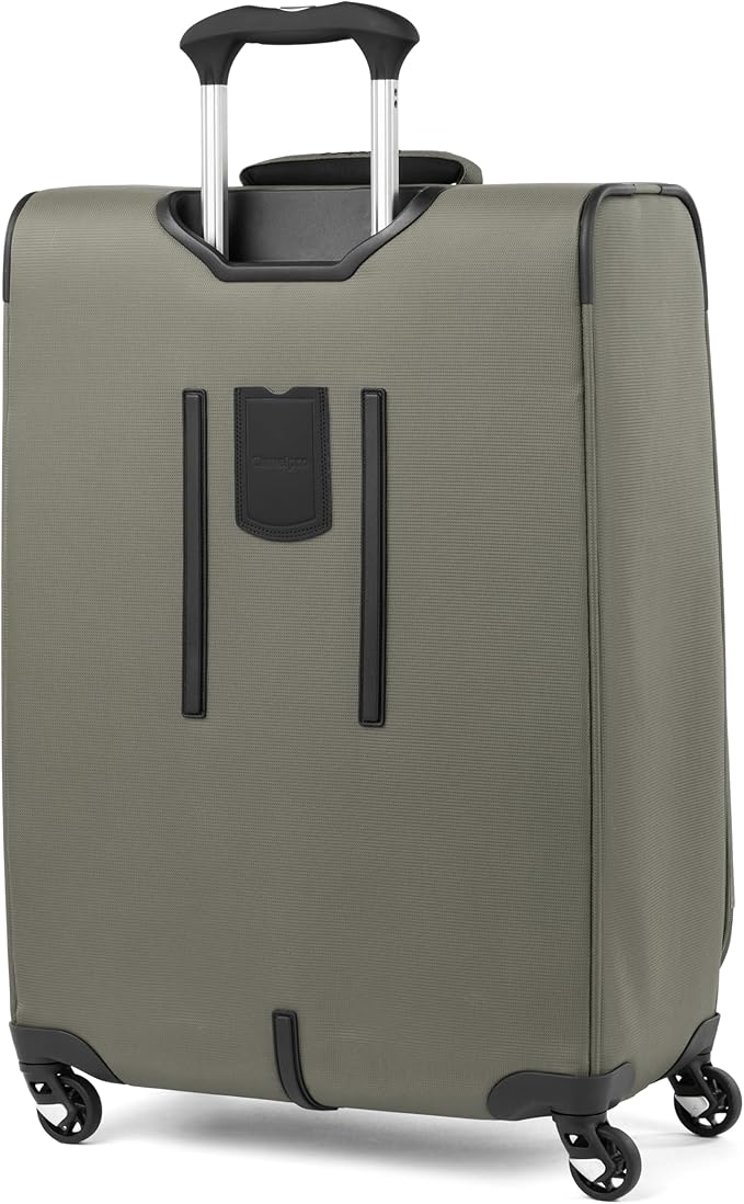 Travelpro Maxlite 5 Softside Expandable Checked Luggage with Spinner Wheels, Lightweight, 25-Inch — Slate Green