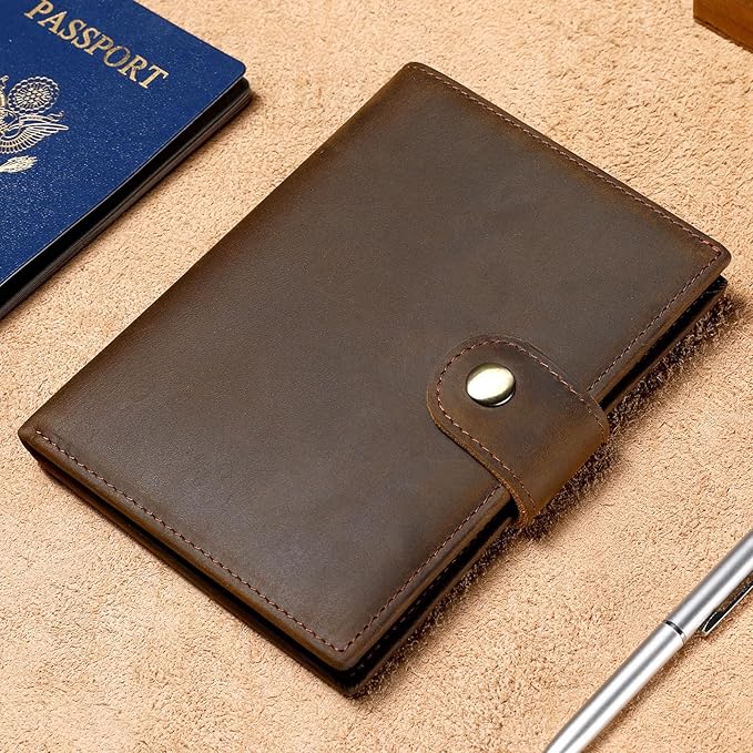 RFID Blocking Passport Wallet Travel Passport Holder Cover for Men and Women