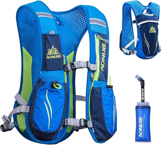 YAPJEB Running Hydration Vest Lightweight Water Pack for Men Women 5L 5.5L Backpack for Marathon Trail Race Hiking Cycling Camping Jogging