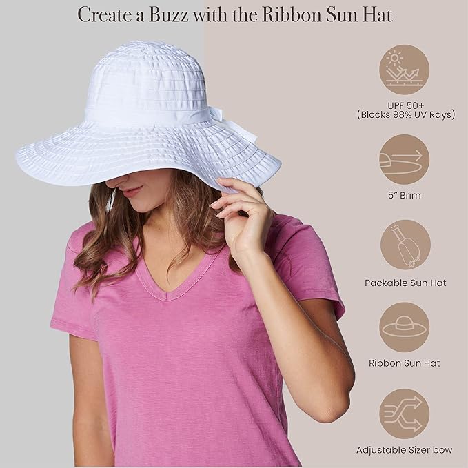 San Diego Hat Company Women's Ribbon Large Brim Hat