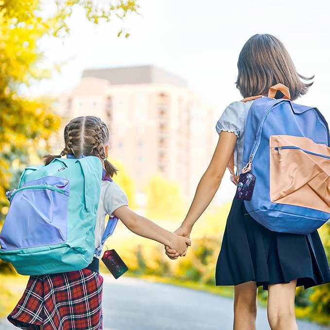 2 Pack Luggage Tag for Suitcase, Abstract Neon Jellyfish Leather Bag Tags Identifiers Privacy Cover ID Label with Durable Steel Loop for Women Men Kids Girls Travel