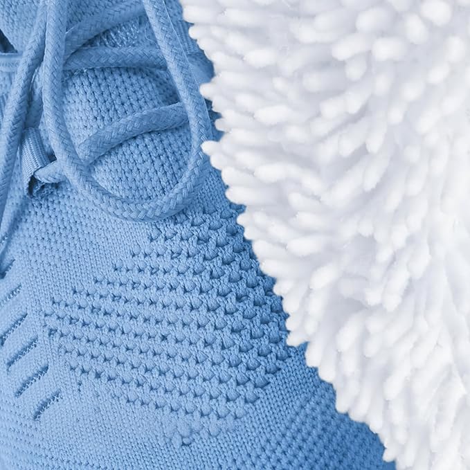 2Pcs Shoe Washing Machine Bag with Insoles | Reusable Sneaker Laundry Bags for Machine Wash | Fluffy Fiber 360° Cleaning with Durable Zipper Closure (White Grey & Trees)