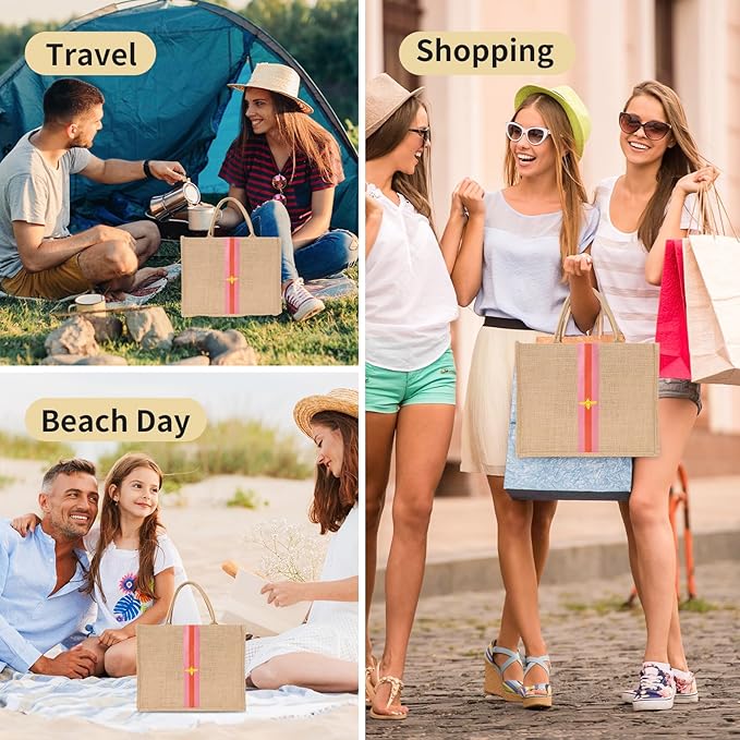 Large Beach Bag Jute Woven Tote