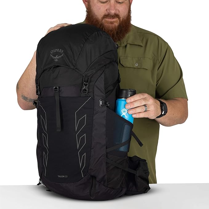 Osprey Talon 33L Men's Lightweight Hiking Backpack - Daypack for Travel & Camping, Green Canopy/Pine Leaf, Extended Fit