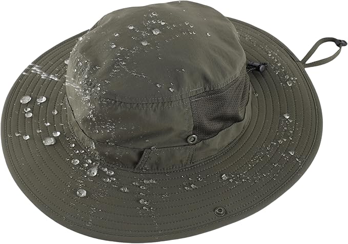 Connectyle Men's Sun Hat UPF 50+ Wide Brim Bucket Hats for Fishing Hiking Gardening Adjustable Boonie Hat Outdoor Safari Hats