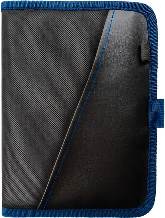 Glove Box Compartment Organizer - Car Document Holder - Owner Manual Case Pouch - Vehicle Storage Wallet for Registration & Insurance Card - Premium Auto Paperwork Holder - Log Book included - Blue