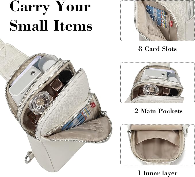 INICAT RFID Blocking Sling Bag Anti Theft Crossbody Bags Women Valentine's Day Gifts Travel Purses Vegan Leather