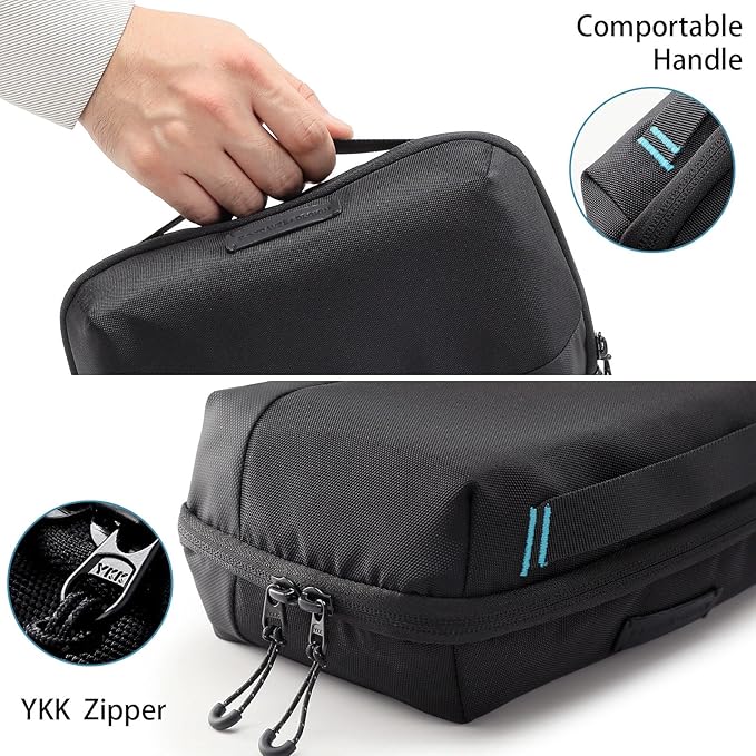 VanFn Electronics Travel Organizer Storage Bag, Travel Accessory Handle Bag, Gadgets Pouch, USB Cable, Travel Friendly Electronics Organizer P.Travel Series