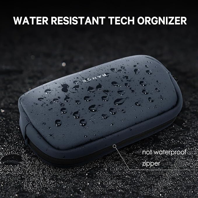 BANGE Tech Organizer Travel Case,Tech Accessories Pouch Carry Storage Bag for Charger, Cord, Hard Drive, Phone, Power Bank, Travel Essentials