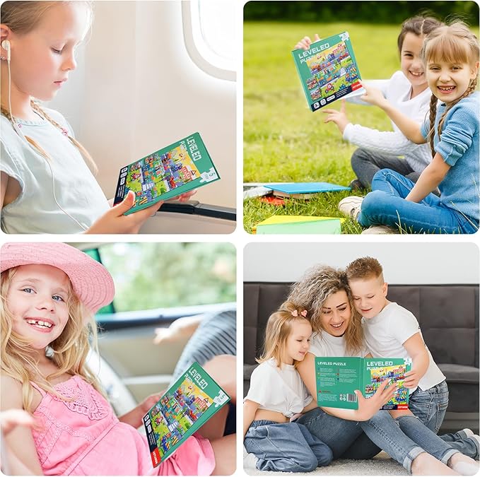 ASTARON Magnetic Puzzles for Toddlers, 25-30-42 Pieces Traffic Learning Magnet Puzzles for Road Trip, Educational Travel Toys Car Plane Activities for Kids, Kids Birthday Gifts