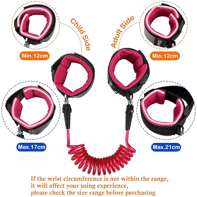 Blisstime Anti Lost Wrist Link Safety Wrist Link for Toddlers, Babies & Kids