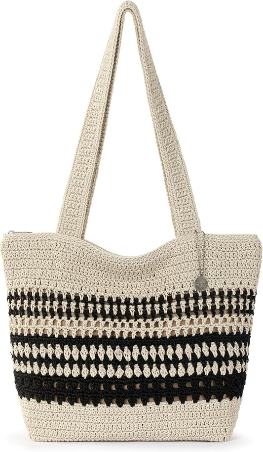The Sak Casual Classics Tote Bag - Hand Crochet Woman's Purse For Everyday, Travel, Beach Bag - Handbag With Shoulder Straps