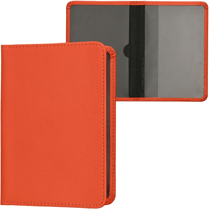 kwmobile Registration and Insurance Holder - Car Document Holder for Vehicle Documents and Cards - PU Leather - Black