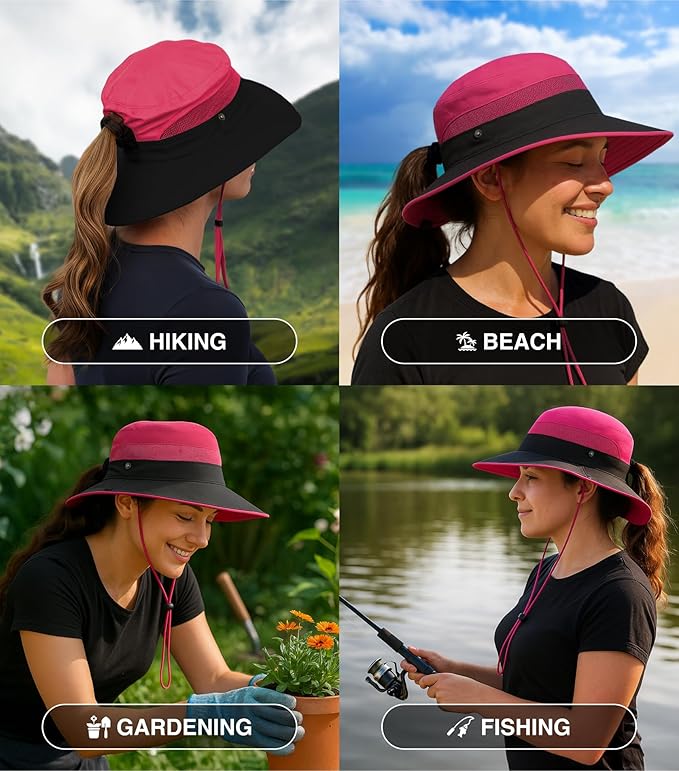 GearTOP Safari Hat for Men Sun Hats for Women UV Protection UPF 50+ Fishing, Gardening, Hiking Hat (22-23 1/2")