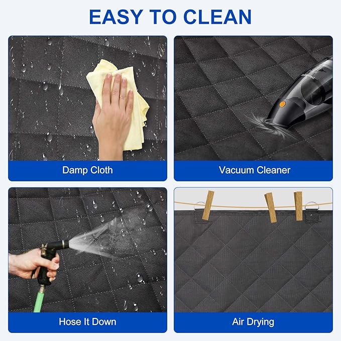 Dog Car Seat Cover for Back Seat Bench Cover, Compatible for Armrest 100% Waterproof & Nonslip Backseat Protector for Pet （XL）