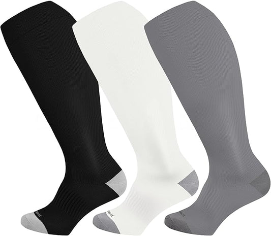 Wide Calf Compression Socks for Women & Men Extra Large Size Support Socks for Nurses Running Pregnant Travel, 15-20 mmHg