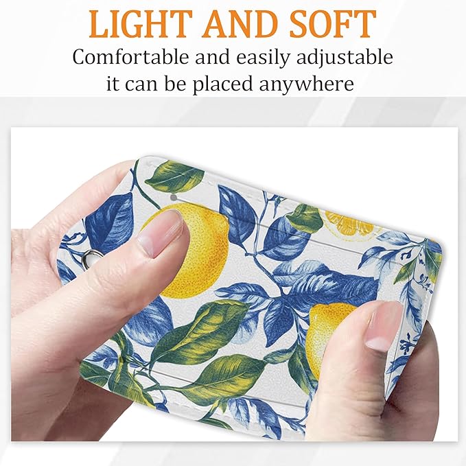 Cute Fruit Luggage Tags for Suitcases, 3 Pack Leather Bag Tag Identifiers with Stainless Steel Loop and Address Card for Men Women