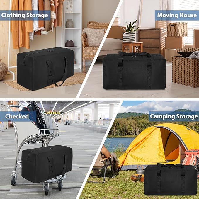 Large Travel Duffle Bag, 102L Gear Bag for Men and Women, Storage Bag Ideal for Overnight Camping and Weekend Getaways