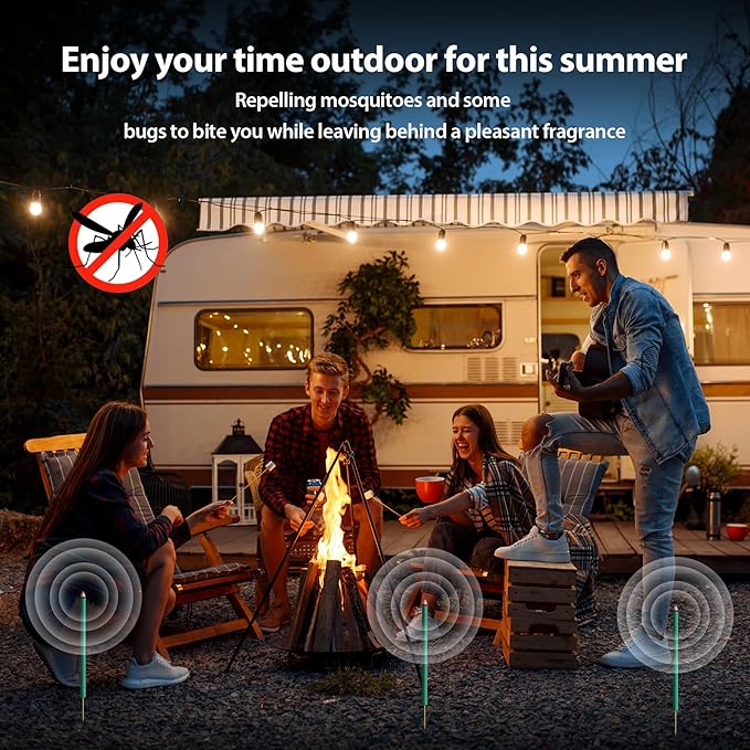 KICKOUTOR® Mosquito Repellent Outdoor Patio 12 PCS Natural Citronella Mosquito Incense Sticks DEET Free Mosquito Barrier Repeller for Backyard Travel Camping Indoor Gnat Mosquito Control
