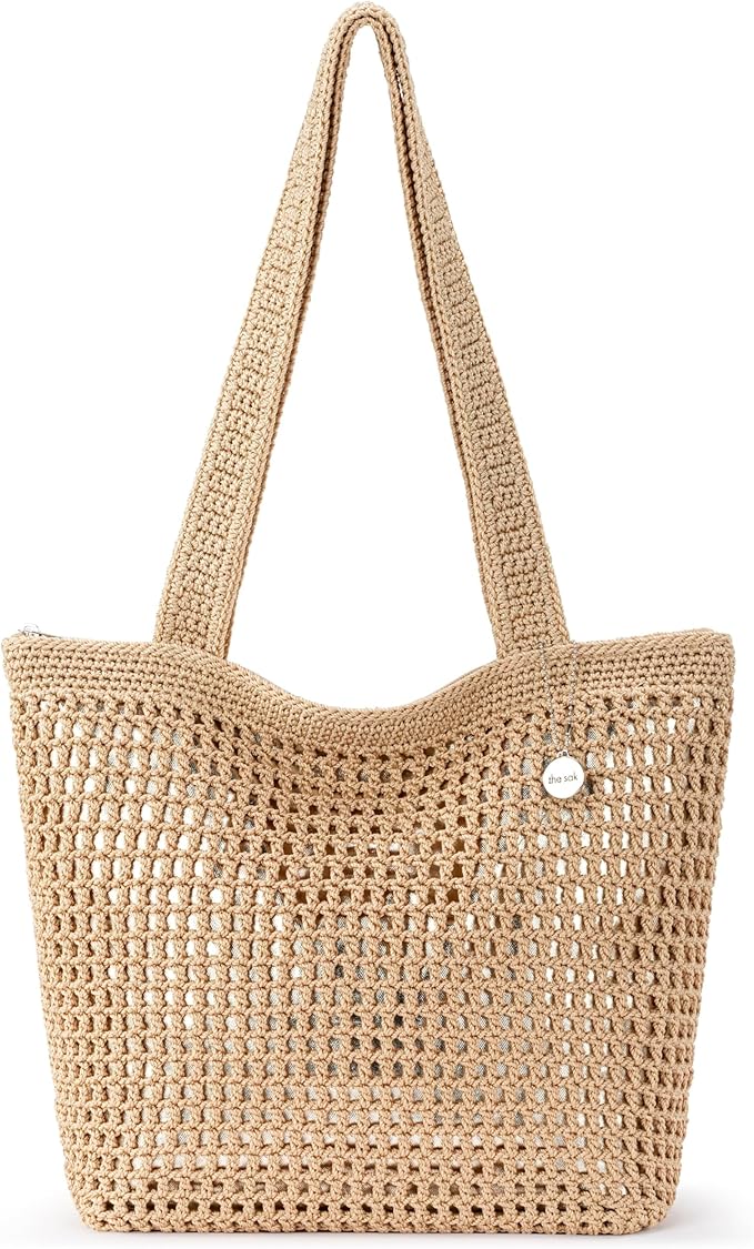 The Sak Casual Classics Tote Bag - Hand Crochet Woman's Purse For Everyday, Travel, Beach Bag - Handbag With Shoulder Straps