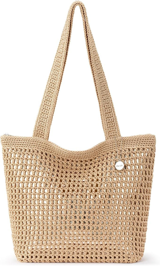 The Sak Casual Classics Tote Bag - Hand Crochet Woman's Purse For Everyday, Travel, Beach Bag - Handbag With Shoulder Straps