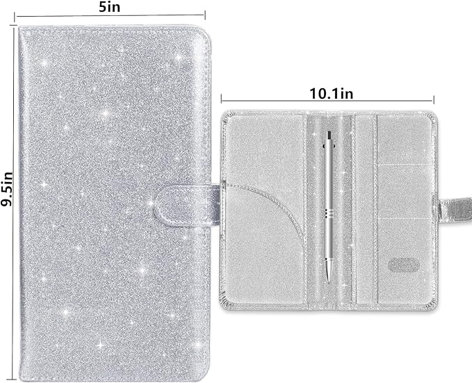 Car Registration and Insurance Card Holder, Document Holder for Cards, Driver Vehicle License Document Glove Box Compartment Organizer, Car Essentials For Women