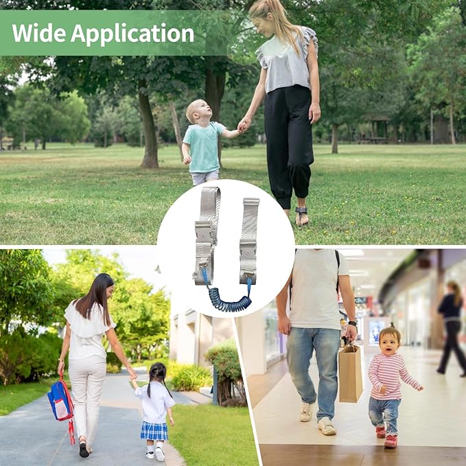 2 Pcs Little One Waist Harness with Lock, 6.56 ft Anti-Lost Elopement Leash, Cotton Steel Wire, Adjustable Little Ones with Autism Special Needs