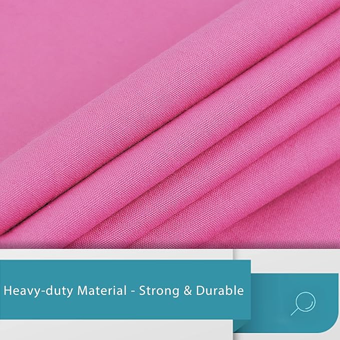 LOLOMLO Extra Large Canvas Laundry Bags with Handles & Drawstring Closure, Heavy Duty Tears Resistant Clothes Storage Travel Bags,25.5"x34",Hot Pink