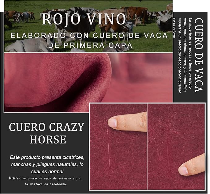 CONTACTS Full Grain Leather Family Passport Holder for 4 Womens Airtag Passport Wallet RFID Blocking Travel Passport Cover with 4 Passport Slot, 6 Card Slot (Red)