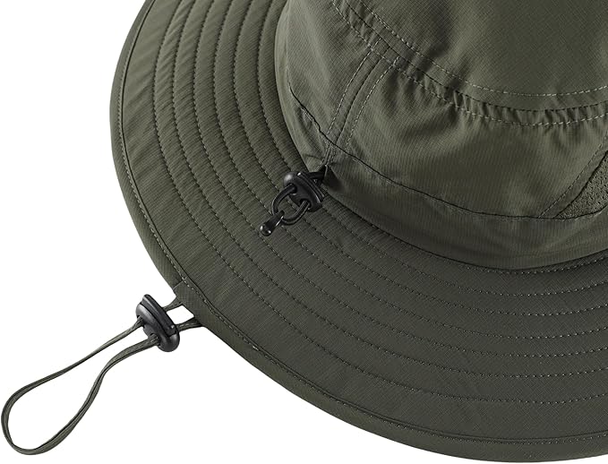 Connectyle Outdoor UPF50+ Men's Sun Hat Foldable Wide Brim Bucket Hat for Fishing Hiking Gardening Breathable Safari Hat